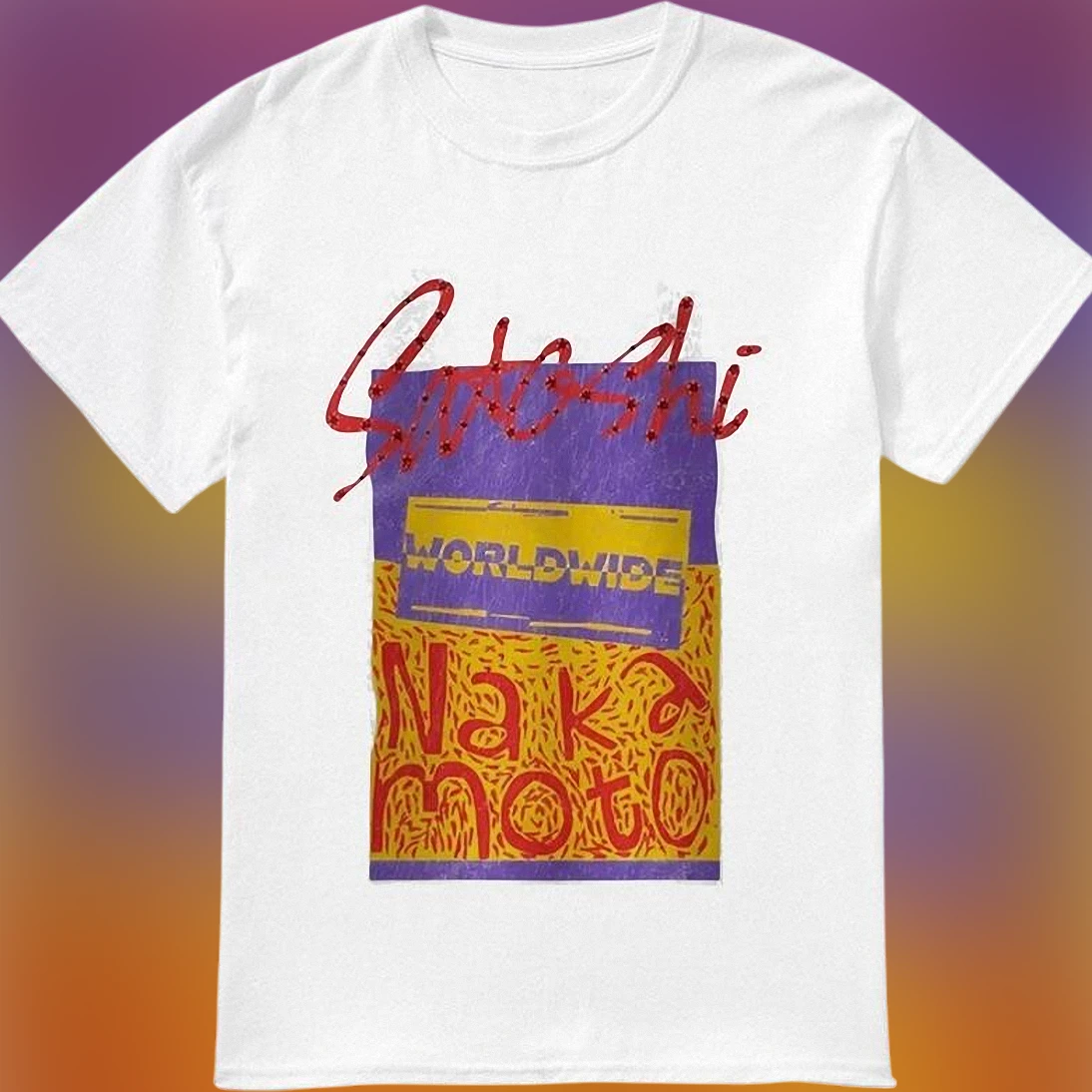 Satoshi Nakamoto Worldwide Tee Retro Crypto Streetwear Graphic T-Shirt for Men and Women
