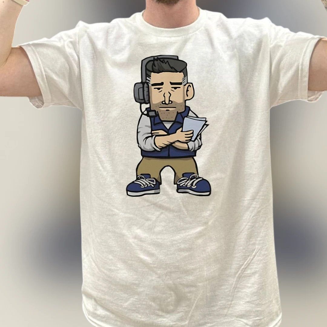 Sean McVay Tee Cartoon Football Coach Caricature Graphic Shirt for Fans