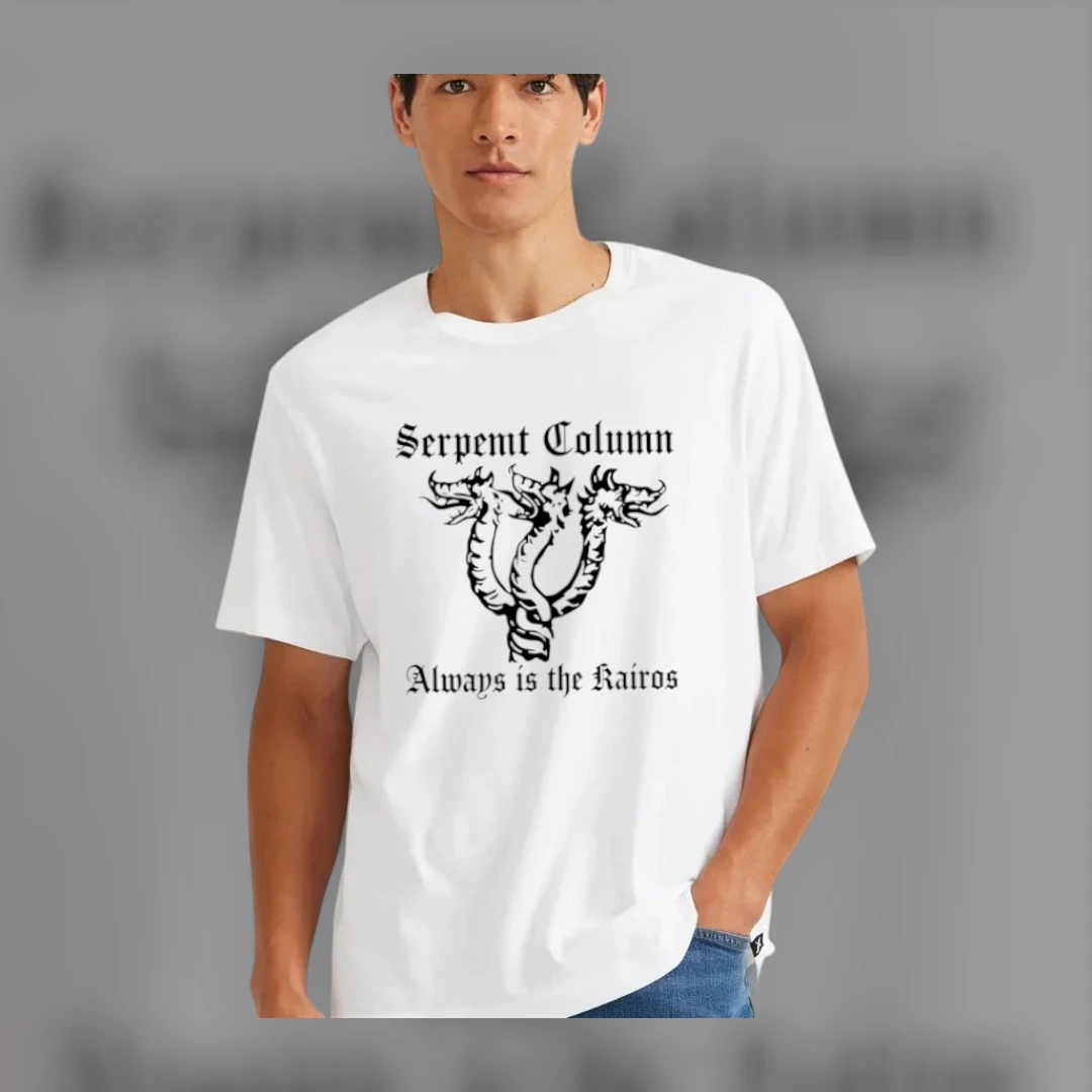 Serpent Column Always Is The Kairos T-Shirt Gothic Black Metal Band Graphic Tee