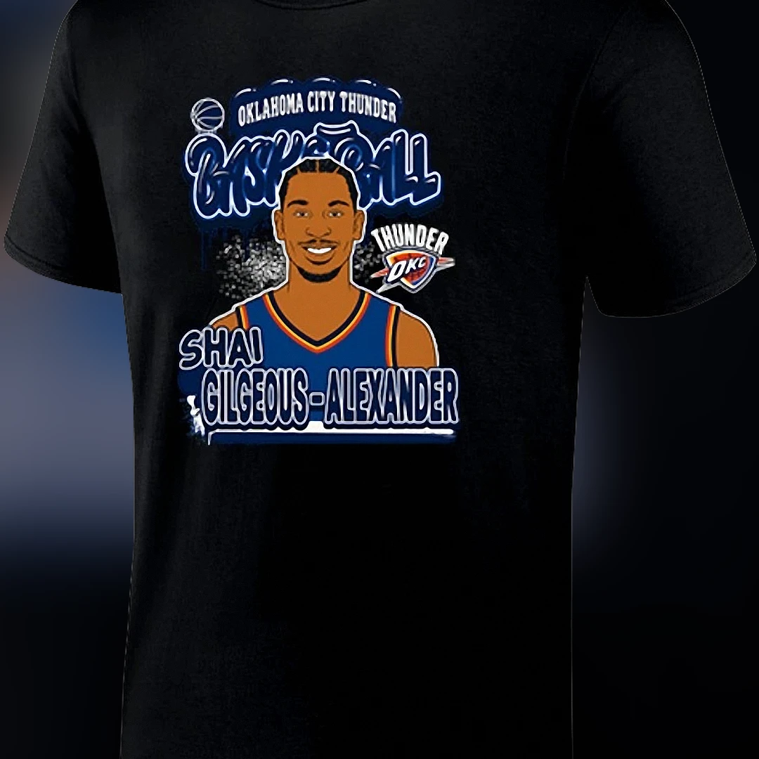 Shai Gilgeous-Alexander Oklahoma City Thunder Basketball Tee, OKC Graphic Shirt Gift for Fans