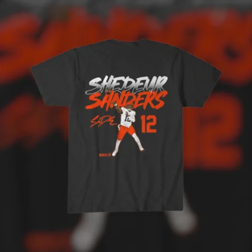 Shedeur Sanders 12 Legacy Signature Football Graphic Tee