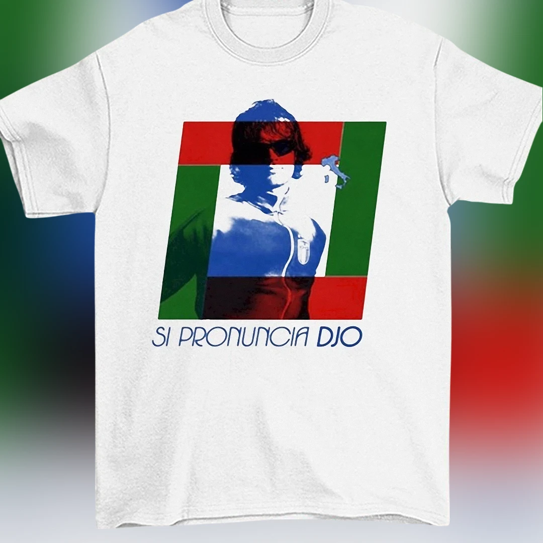 Si Pronuncia Djo Tee Retro Italian Pop Art Graphic Shirt for Music and Football Fans
