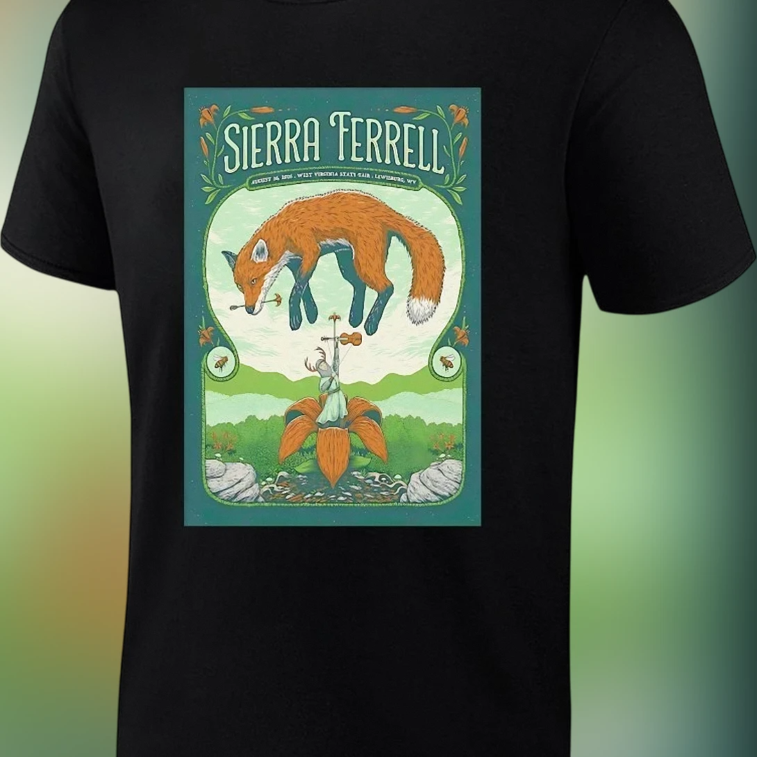 Sierra Ferrell Tee Vintage Folk Art Concert Graphic Shirt Americana Music Fan Gift