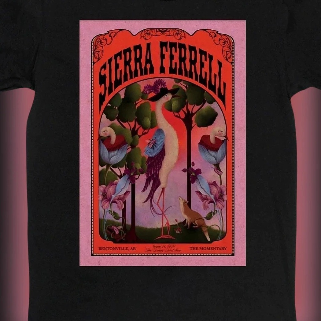 Sierra Ferrell The Momentary Bentonville AR Concert Tee, Vintage Indie Folk Tour Poster Graphic Shirt