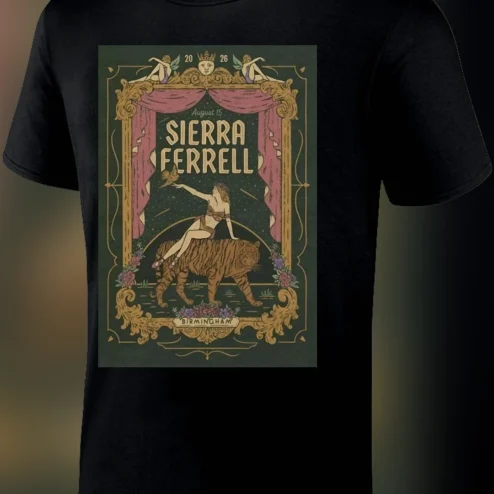 Sierra Ferrell Vintage Tour Poster Graphic Tee, Retro Folk Country Concert T-Shirt Gift for Music Fans