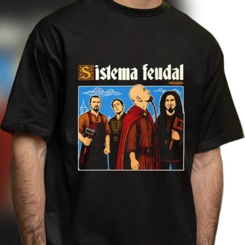 Sistema Feudal System Of A Down Medieval Parody Graphic Tee Vintage Rock Music Band Shirt