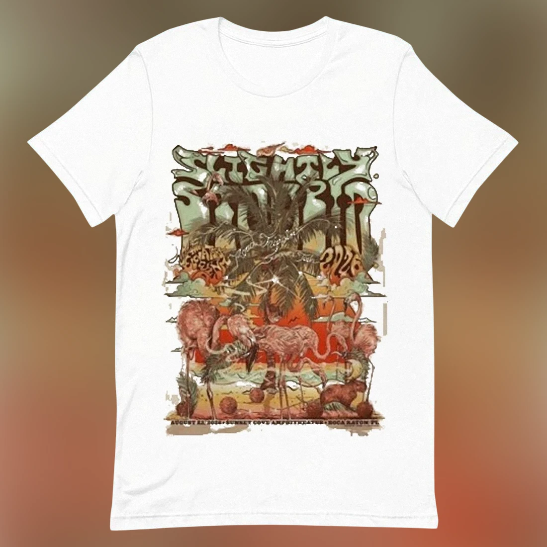 Slightly Stoopid Boca Raton FL Sunset Cove 2026 Concert Tee, Vintage Reggae Rock Summer Tour Graphic T-Shirt