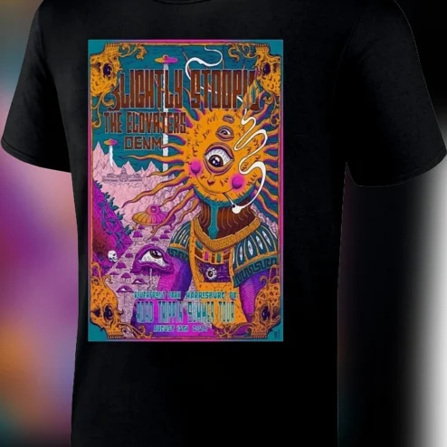 Slightly Stoopid Harrisburg PA August 13 2026 Road Trippin Summer Tour Tee, The Elovaters DENM Concert Shirt