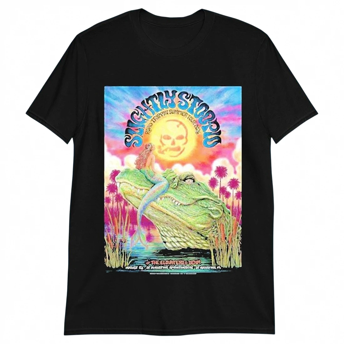 Slightly Stoopid Road Trippin Summer Tour 2024 Tee, Vintage Psychedelic Band Graphic T-Shirt