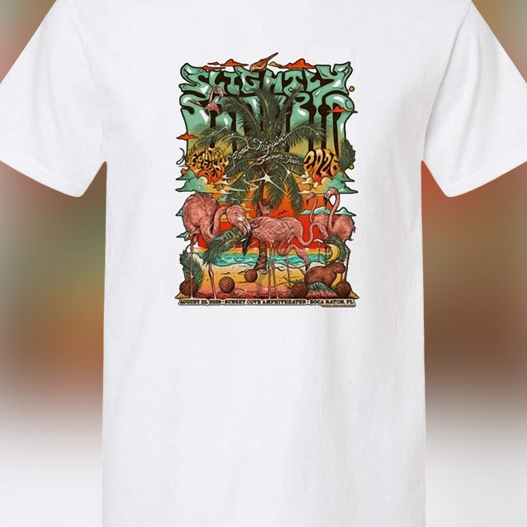 Slightly Stoopid Road Trippin Summer Tour 2026 Tee, Boca Raton Sunset Cove Amphitheater Concert Graphic Shirt