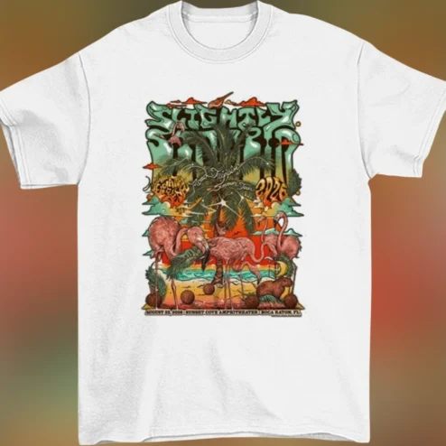 Slightly Stoopid Road Trippin Summer Tour 2026 Tee, Sunset Cove Amphitheater Boca Raton FL Concert Graphic Shirt
