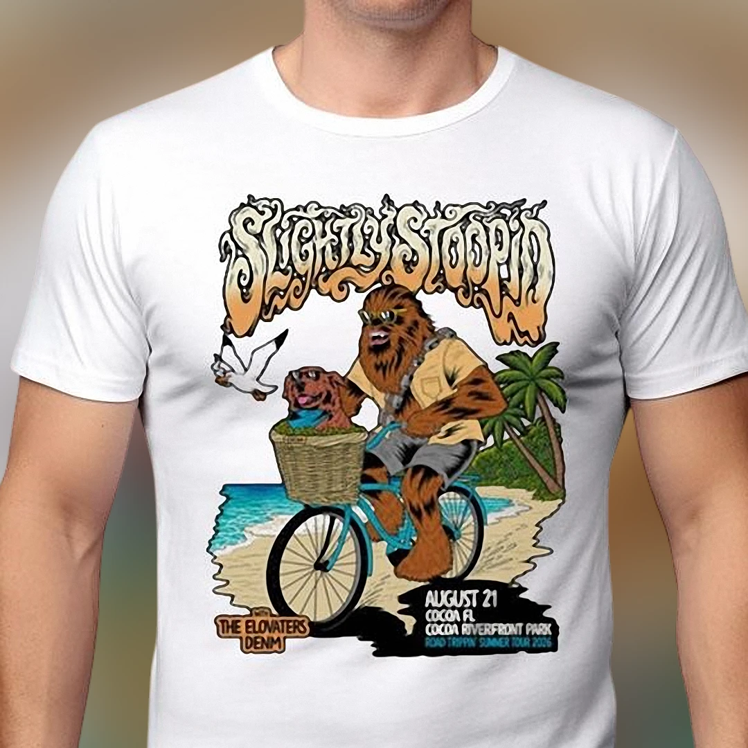 Slightly Stoopid The Elovaters Road Trippin Summer Tour Tee, Cocoa FL Concert Graphic Shirt