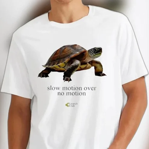 Slow Motion Over No Motion Turtle Tee, Funny Motivational Animal Graphic T-Shirt Gift