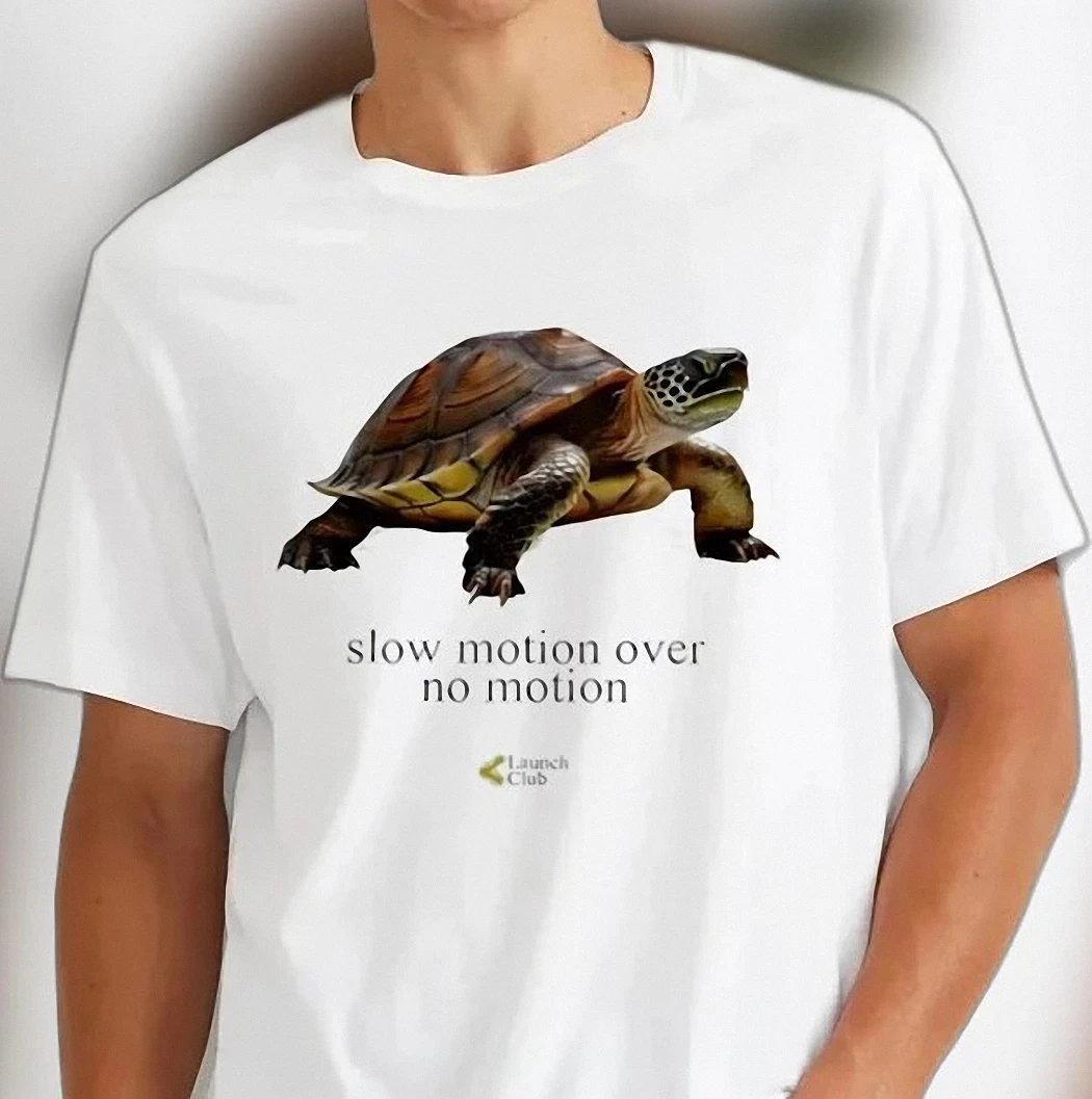 Slow Motion Over No Motion Turtle Tee, Funny Motivational Animal Graphic T-Shirt Gift