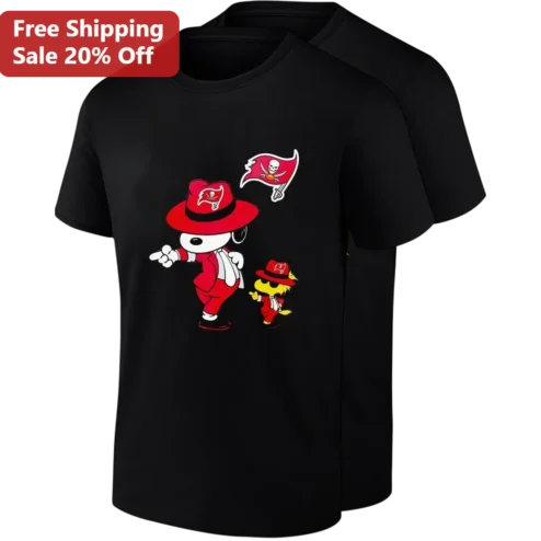 Snoopy and Woodstock Tampa Bay Buccaneers Zoot Suit Tee, Funny Peanuts NFL Football Fan Gift for Men Women