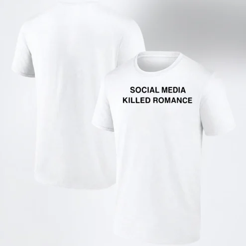 Social Media Killed Romance Tee Minimalist Sarcastic Graphic T-Shirt