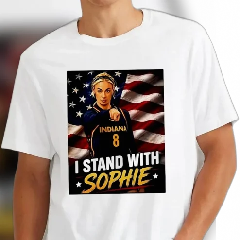 Sophie Cunningham I Stand With Sophie Indiana 8 Basketball Fan Tee