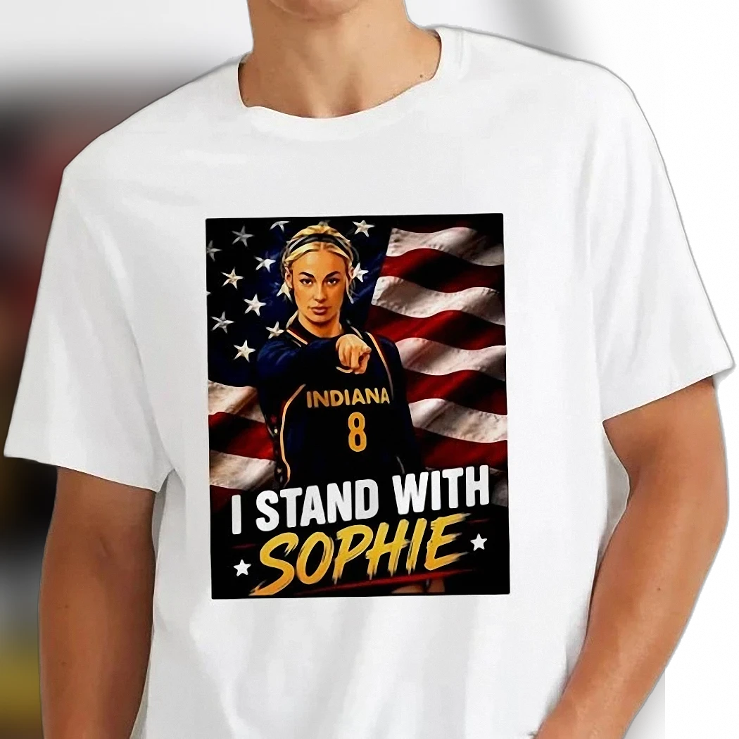 Sophie Cunningham I Stand With Sophie Indiana 8 Basketball Fan Tee