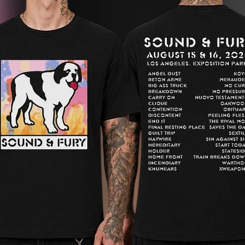 Sound and Fury Festival 2026 Tee Los Angeles Exposition Park Music Festival Concert Graphic T-Shirt