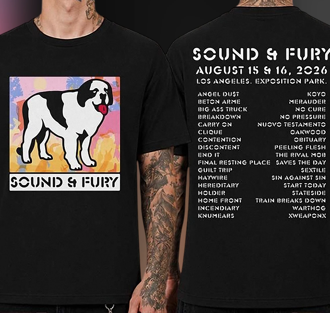 Sound and Fury Festival 2026 Tee Los Angeles Exposition Park Music Festival Concert Graphic T-Shirt