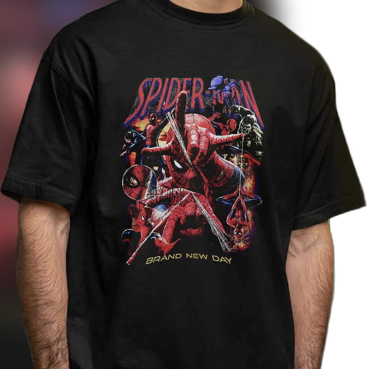 Spider-Man Brand New Day Tee Vintage Marvel Comic Graphic Shirt Superhero Fan Gift