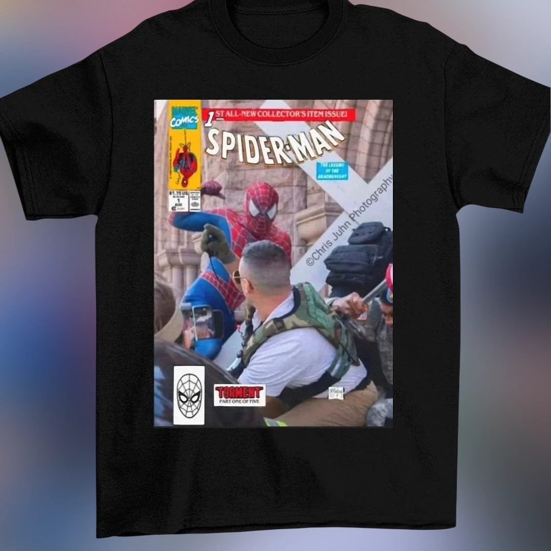 Spider-Man Torment Comic Cover Tee, Vintage Superhero Graphic T-Shirt for Marvel Fans