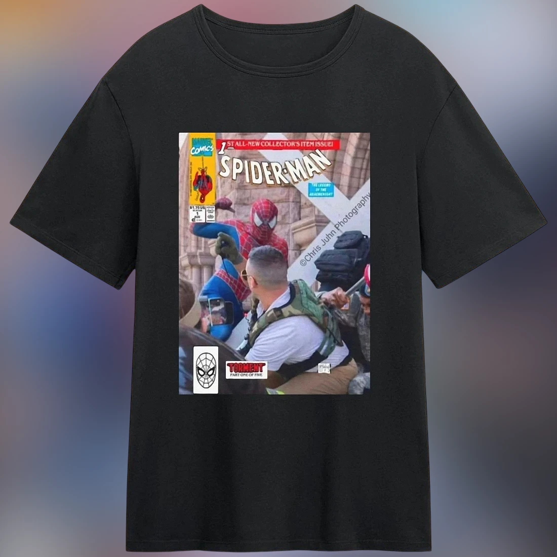 Spider-Man Torment Part One of Five Comic Book Cover Tee