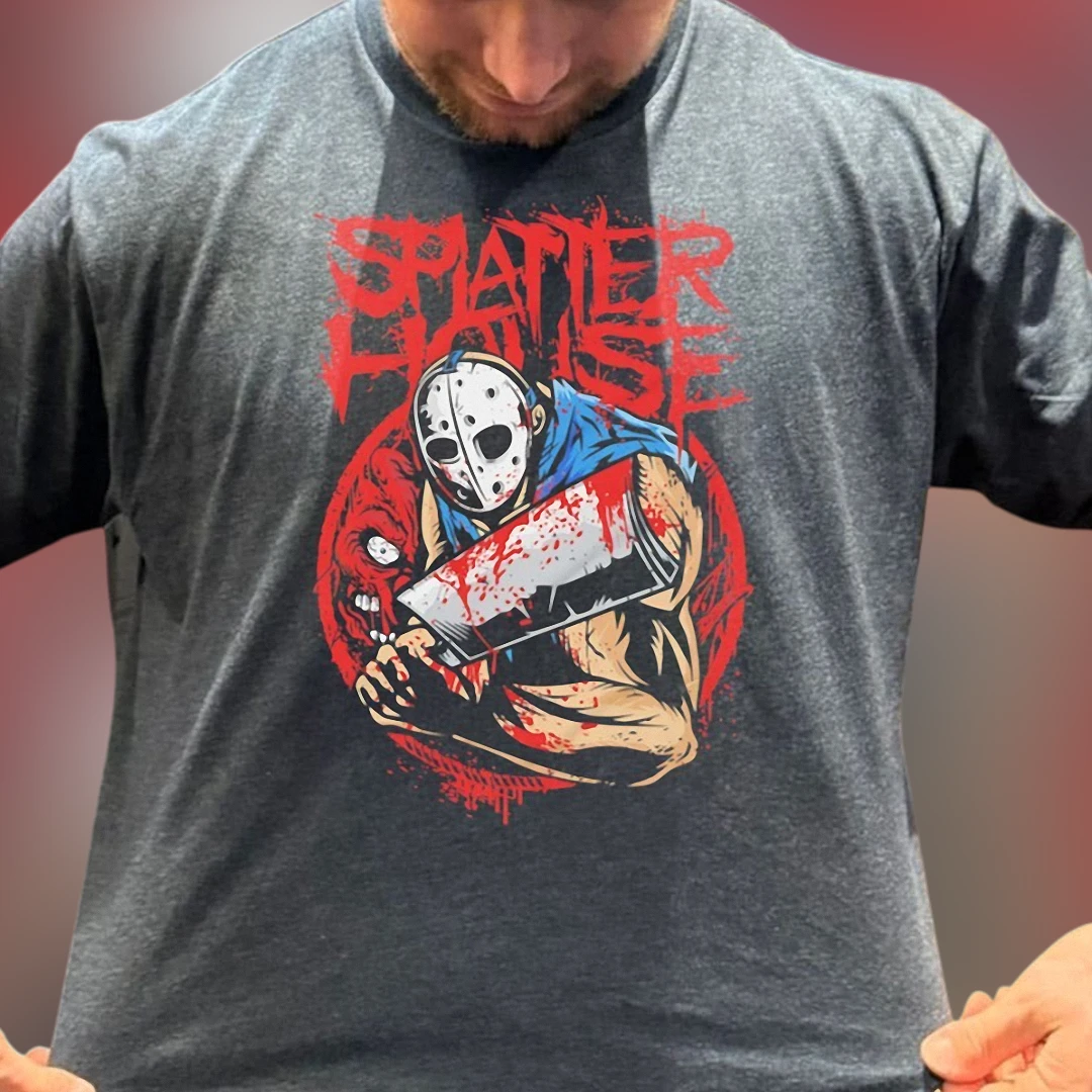 Splatterhouse Tee Vintage Retro Horror Game Graphic T-Shirt