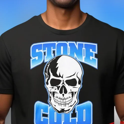 Stone Cold Steve Austin Skull Graphic Tee Vintage Wrestling Shirt Gift