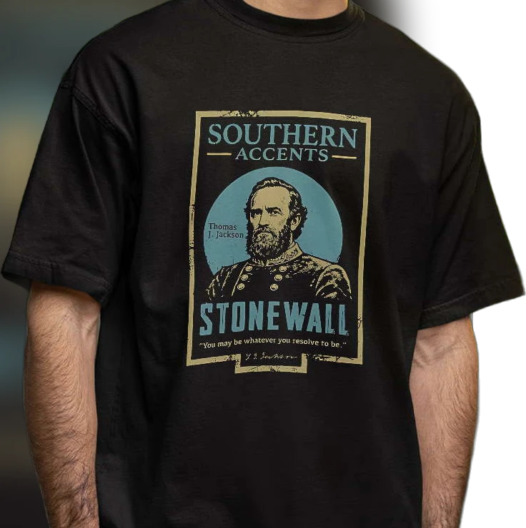Stonewall Jackson Civil War Quote Tee Vintage Thomas J Jackson Southern Accents Heritage History Shirt