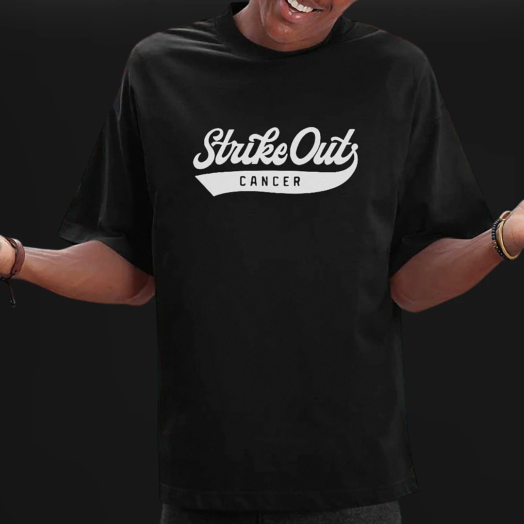 Strike Out Cancer Tee Baseball Cancer Awareness Shirt for Supporters