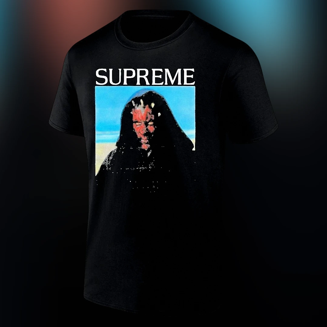 Supreme Darth Maul Graphic Tee Vintage Streetwear Black T-Shirt