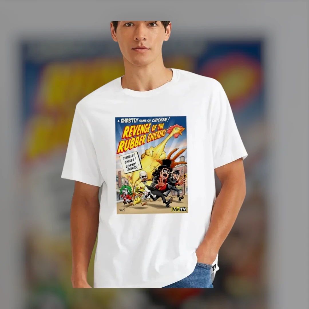 Svengoolie Revenge of the Rubber Chickens Comic MeTV Tee Retro TV Horror Host Gift