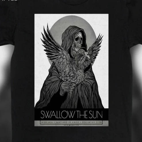 Swallow The Sun Santiago 2026 Concert Tee Epicentro Club Tour Graphic Shirt
