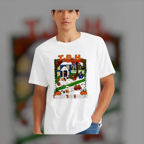 T.B.H. Thinking 'Bout Halloween Tee Cute Trick Or Treaters Spooky Season Shirt