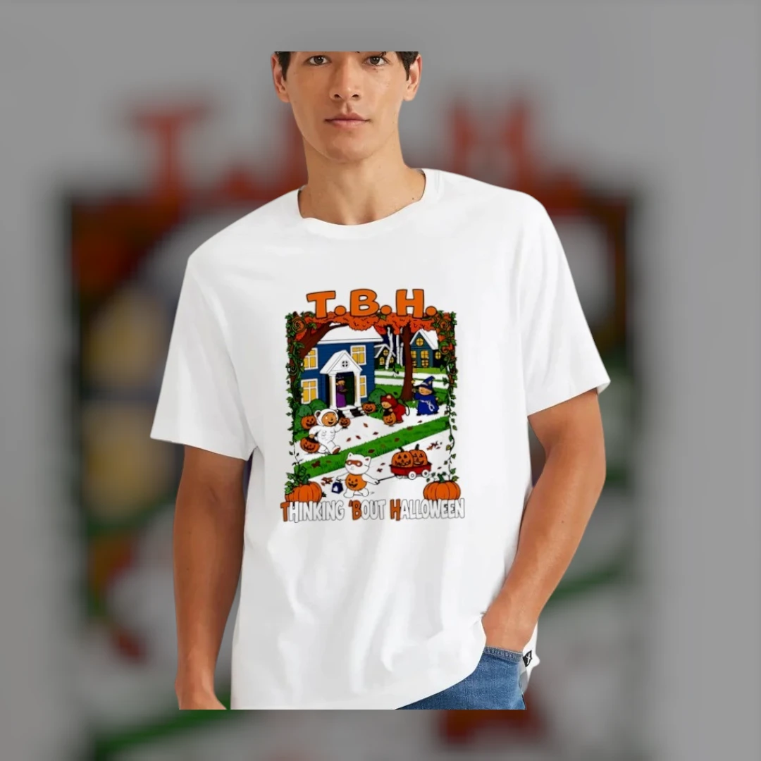 T.B.H. Thinking 'Bout Halloween Tee Cute Trick Or Treaters Spooky Season Shirt