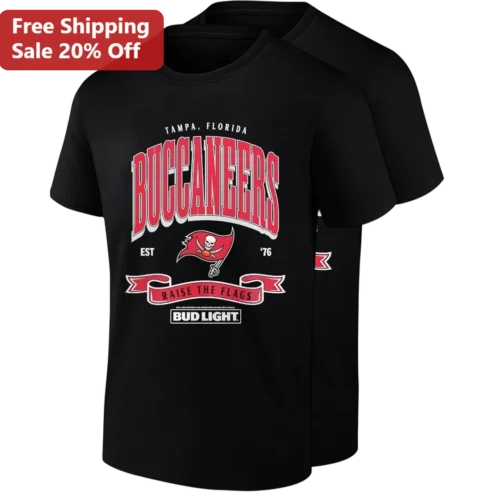 Tampa Florida Buccaneers EST 76 Raise the Flags Tee, Game Day Gift for Football Fans
