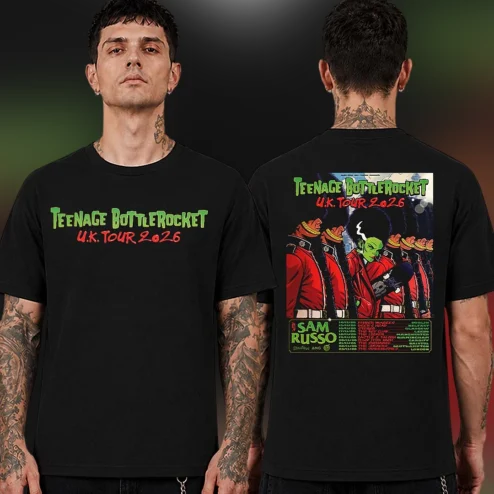 Teenage Bottlerocket UK Tour 2026 Tee, Bride of Frankenstein Punk Rock Concert Tour Graphic T-Shirt