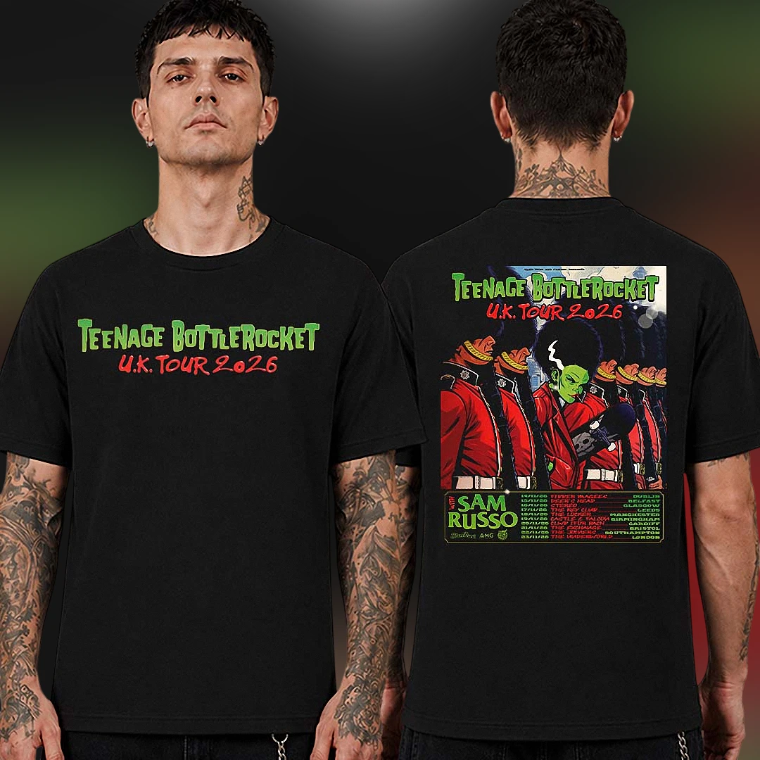 Teenage Bottlerocket UK Tour 2026 Tee, Bride of Frankenstein Punk Rock Concert Tour Graphic T-Shirt