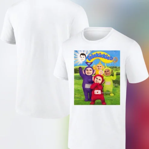 Telekirkies Tee Funny Meme Parody Teletubbies Graphic T-Shirt