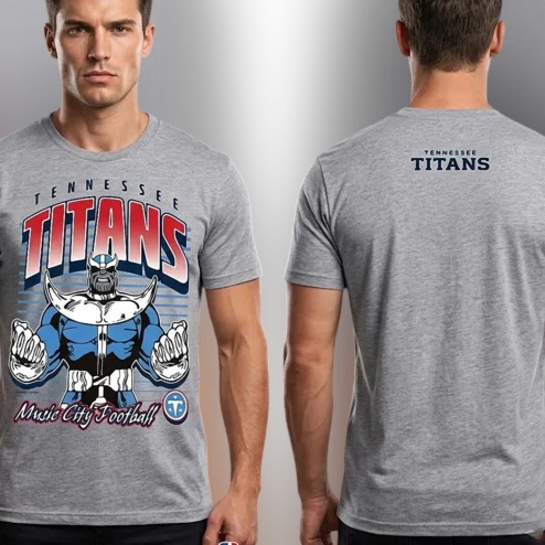 Tennessee Titans Music City Football Thanos Graphic Tee, Game Day Football Fan Shirt