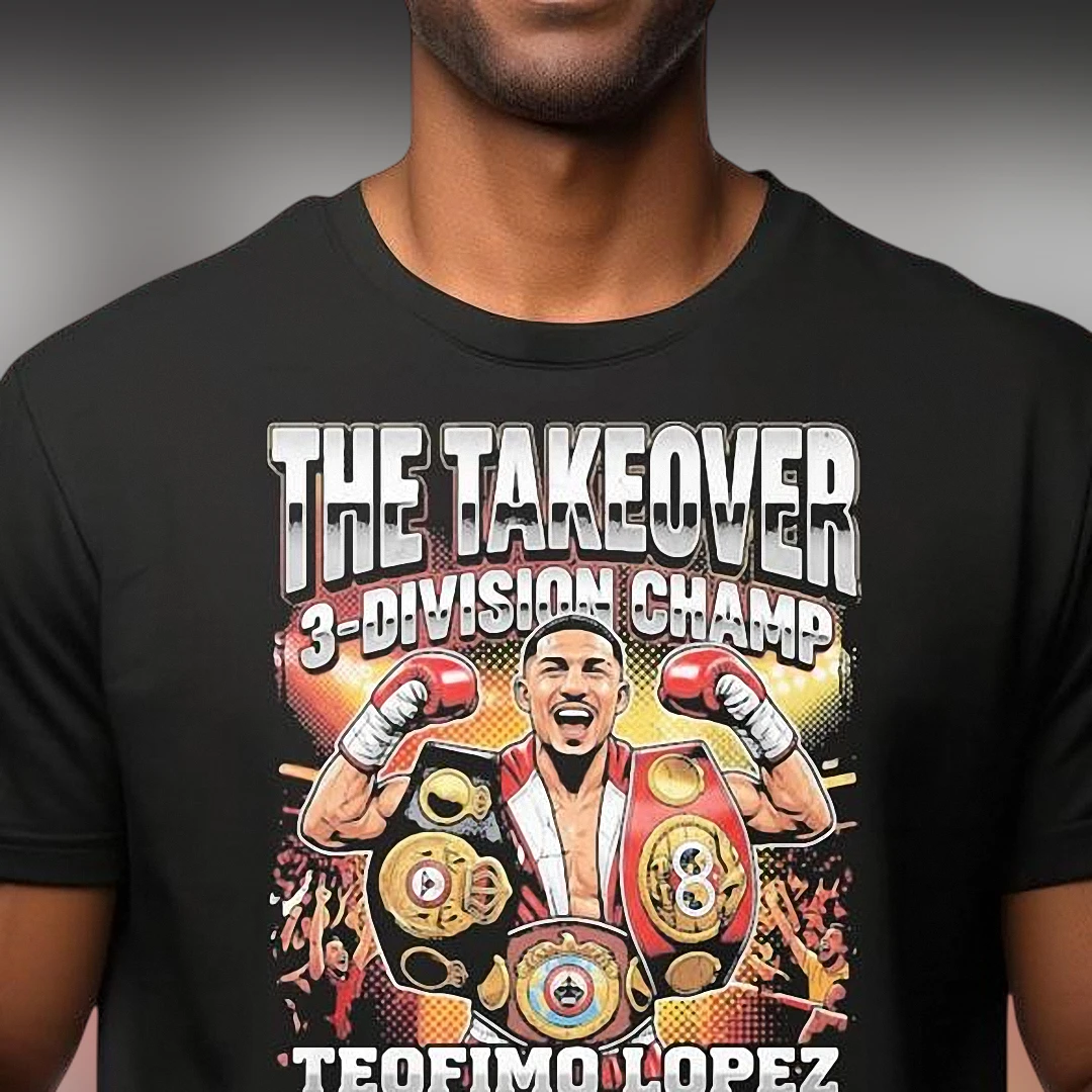 Teofimo Lopez The Takeover Champ Tee, Vintage Boxing Champion Graphic T-Shirt for Fight Fans