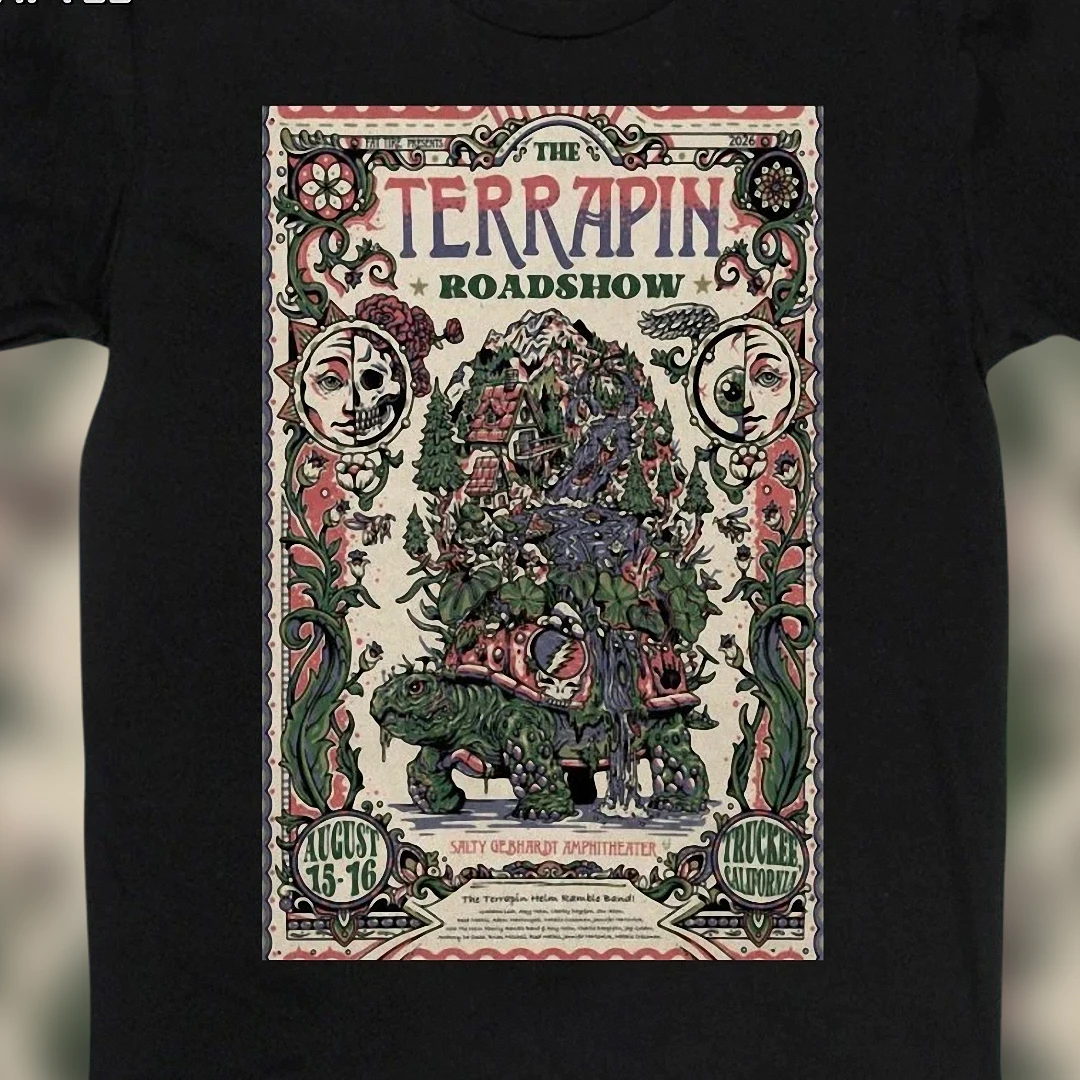 Terrapin Roadshow Truckee CA Concert Tee Salty Gebhardt Amphitheater August 15-16 Psychedelic Jam Band Festival Shirt