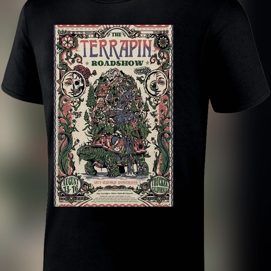 Terrapin Roadshow Truckee California August 15-16 Graphic Tee, Vintage Psychedelic Concert Poster Shirt