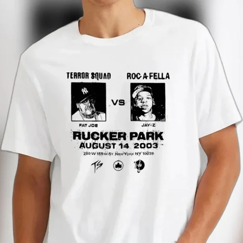 Terror Squad vs Roc-A-Fella Rucker Park 2003 Tee, Fat Joe Jay-Z Blackout Game Vintage NYC Streetball Graphic T-Shirt