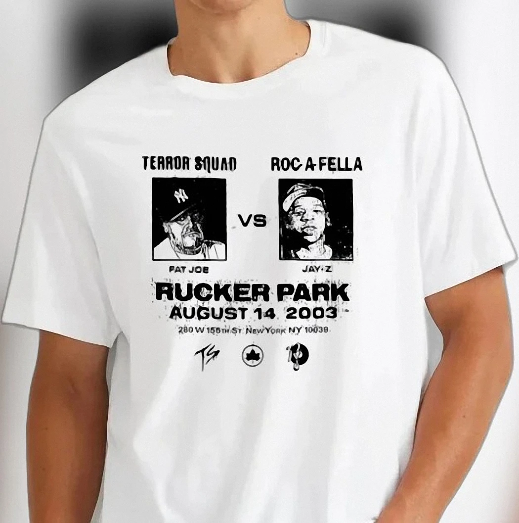 Terror Squad vs Roc-A-Fella Rucker Park 2003 Tee, Fat Joe Jay-Z Blackout Game Vintage NYC Streetball Graphic T-Shirt