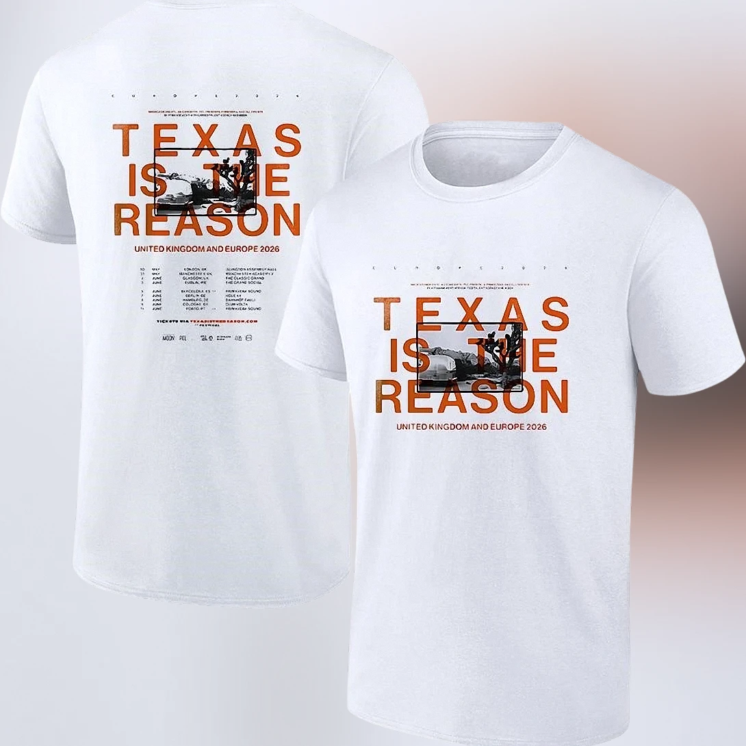 Texas Is The Reason United Kingdom and Europe 2026 Tour Tee, Retro Indie Rock Music Graphic Shirt, Unisex Band Concert Souvenir Gift