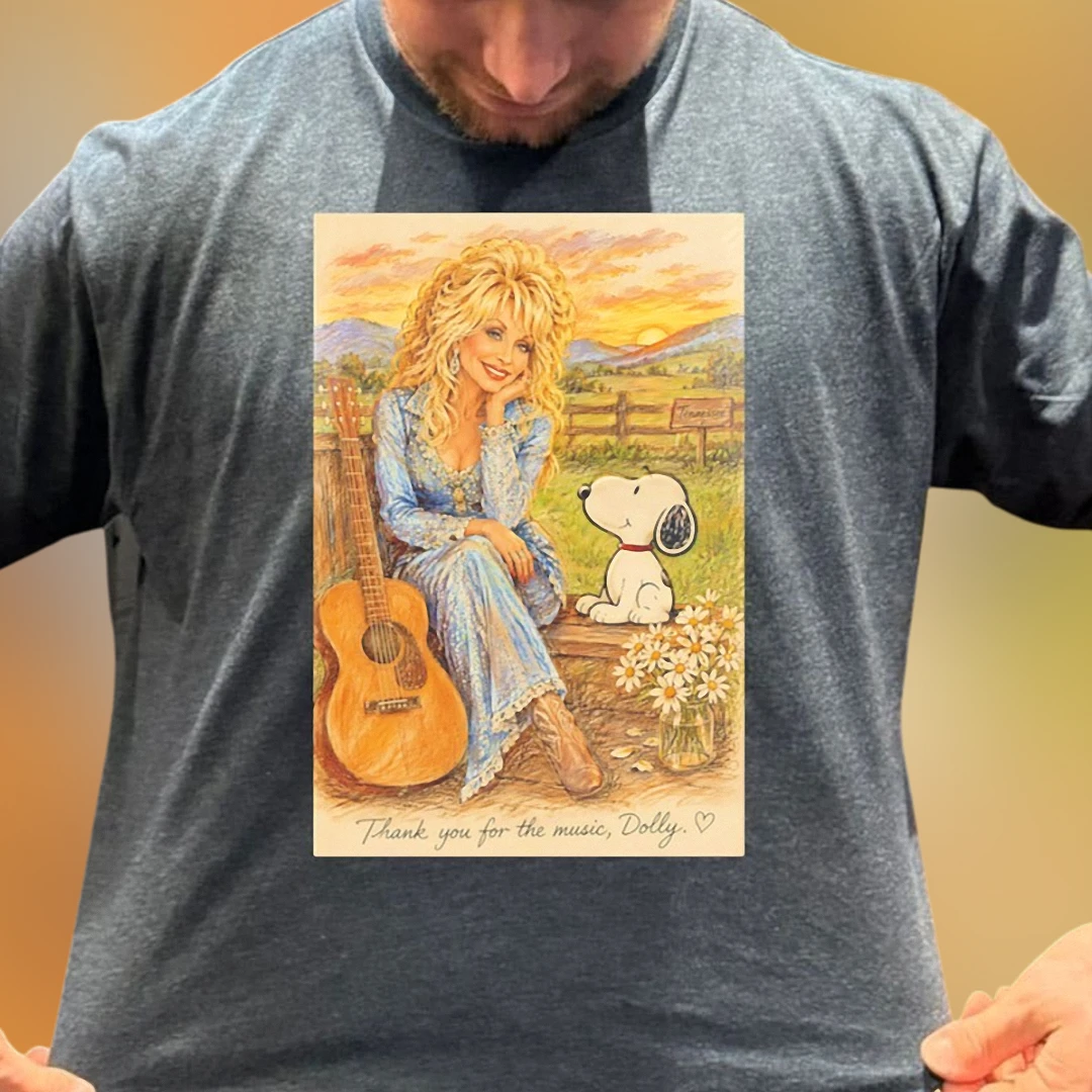 Thank You for the Music Dolly Tee, Vintage Dolly Parton Country Music Graphic T-Shirt