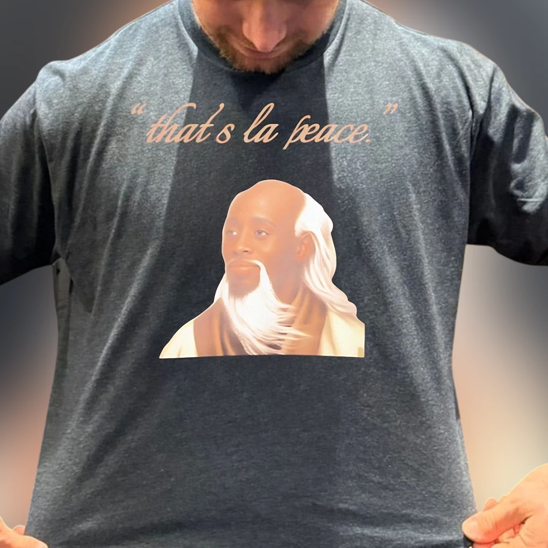 That's La Peace Tee Funny Snoop Dogg Wise Master Graphic Shirt