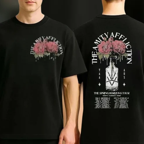 The Amity Affliction Spring Horizons Tour 2026 Tee Double Sided Metalcore Band Concert Merch Shirt